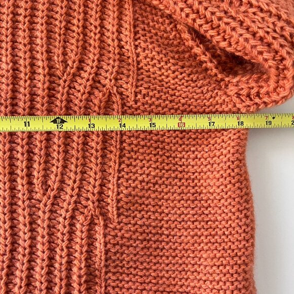 Banana Republic Women Cable Knit Chunky Sweater Italian Yarn Merino Wool Alpaca - Picture 7 of 8